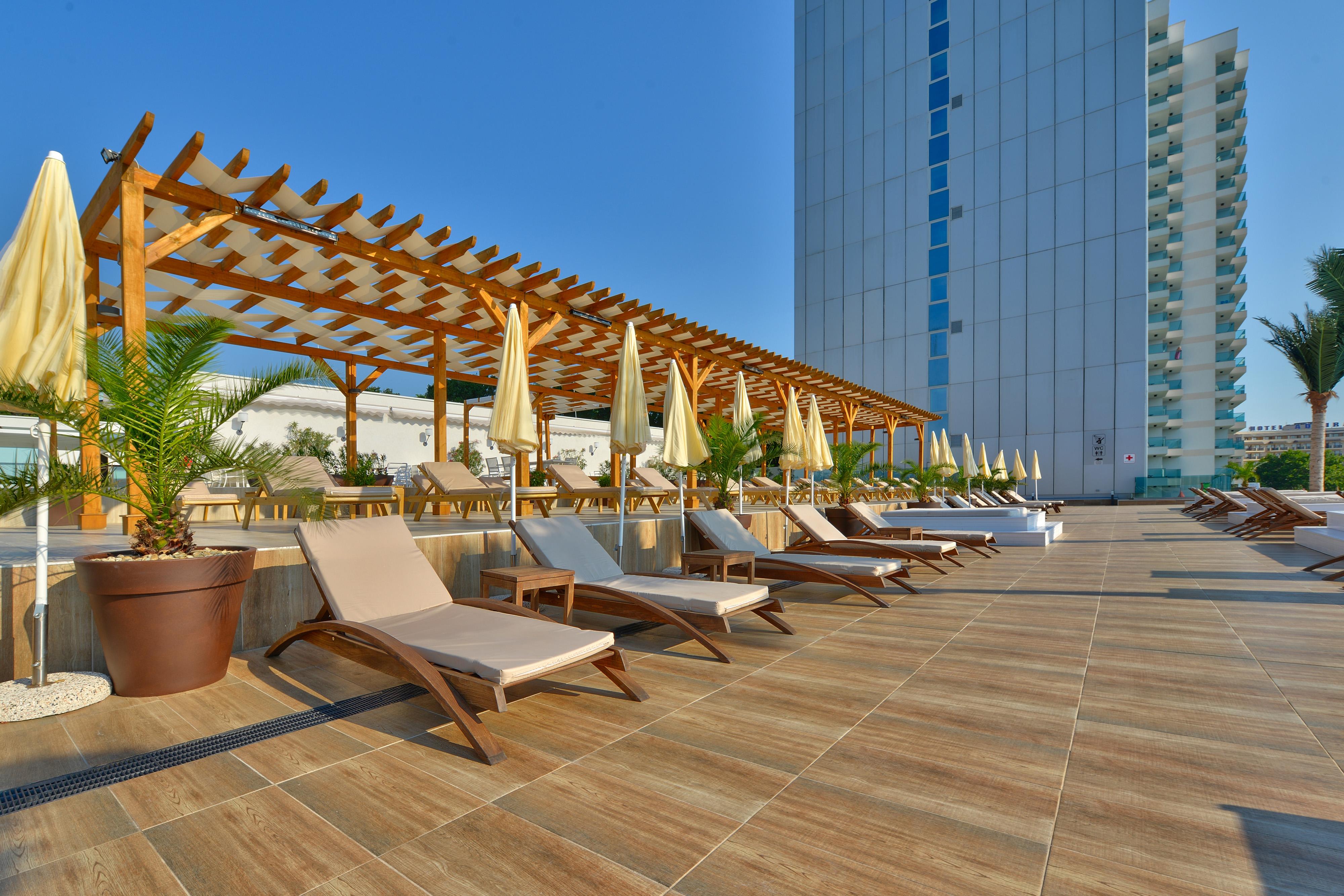 国际酒店-赌场和高层套房 金沙 外观 照片 Rooftop pool